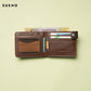 Leather Button Wallet