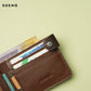 Leather Button Wallet